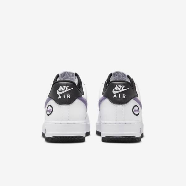 Scarpe Da Ginnastica Uomo Nike Air Force 1 07 LV8 Bianche Nere Bianche Viola | NK809SQF