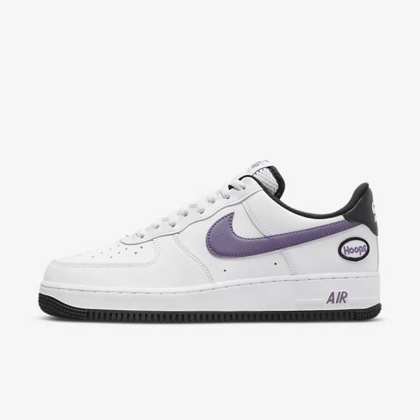 Scarpe Da Ginnastica Uomo Nike Air Force 1 07 LV8 Bianche Nere Bianche Viola | NK809SQF