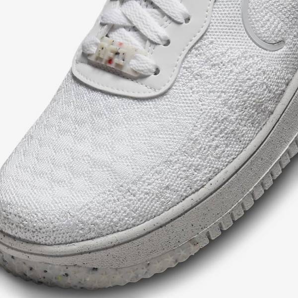 Scarpe Da Ginnastica Uomo Nike Air Force 1 Crater Flyknit Next Nature Bianche Platino Bianche | NK912UMC