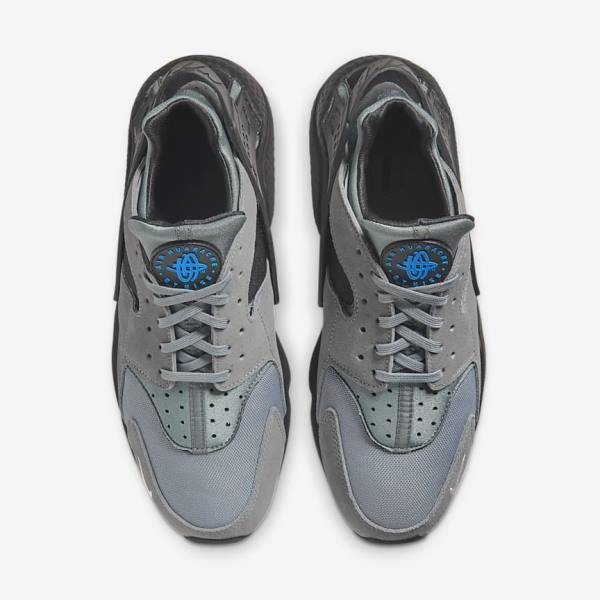 Scarpe Da Ginnastica Uomo Nike Air Huarache Grigie Blu Chiaro Nere Metal Argento | NK194UVR