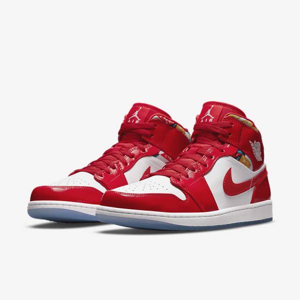 Scarpe Da Ginnastica Uomo Nike Air Jordan 1 Mid SE Rosse Blu Marino Bianche | NK147QIX