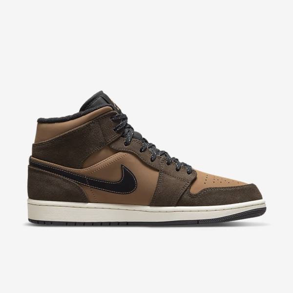 Scarpe Da Ginnastica Uomo Nike Air Jordan 1 Mid SE Cioccolato Scuro Marroni Nere Rosse | NK374XIS