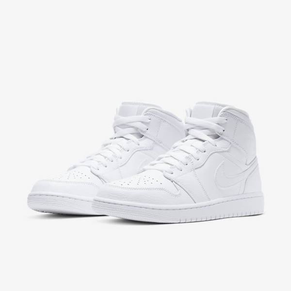 Scarpe Da Ginnastica Uomo Nike Air Jordan 1 Mid Bianche | NK396DCQ