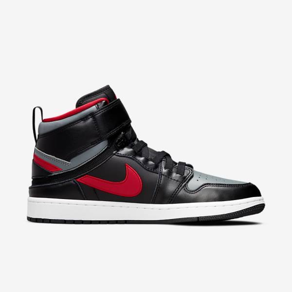 Scarpe Da Ginnastica Uomo Nike Air Jordan 1 Hi FlyEase Nere Grigie Bianche Rosse | NK420YND