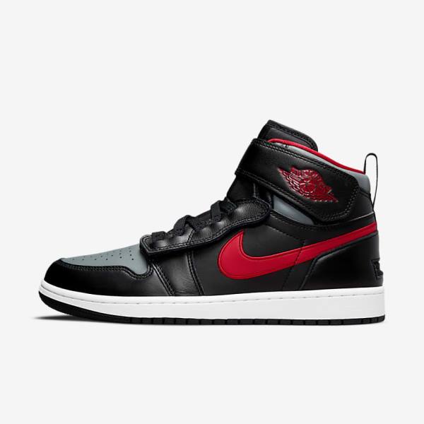 Scarpe Da Ginnastica Uomo Nike Air Jordan 1 Hi FlyEase Nere Grigie Bianche Rosse | NK420YND