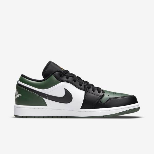 Scarpe Da Ginnastica Uomo Nike Air Jordan 1 Low Verdi Bianche Nere | NK491ELF