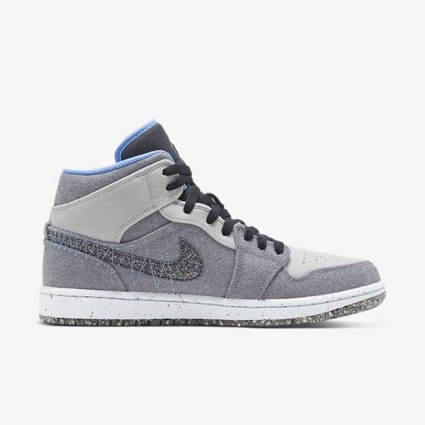 Scarpe Da Ginnastica Uomo Nike Air Jordan 1 Mid SE Grigie Nere Blu | NK735ZNF