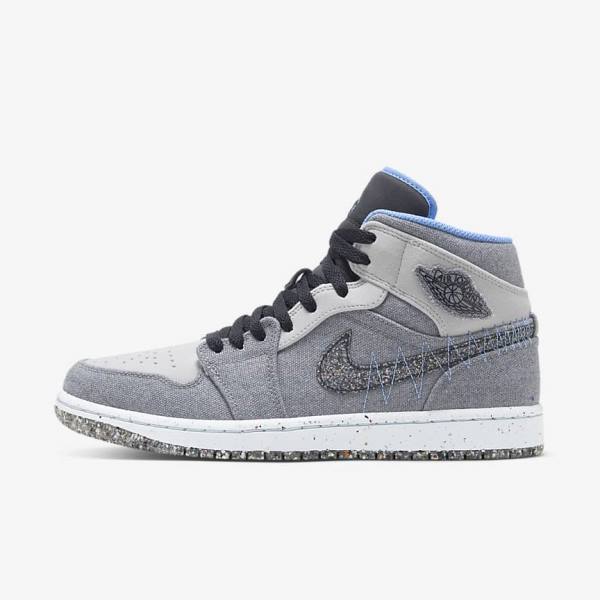 Scarpe Da Ginnastica Uomo Nike Air Jordan 1 Mid SE Grigie Nere Blu | NK735ZNF