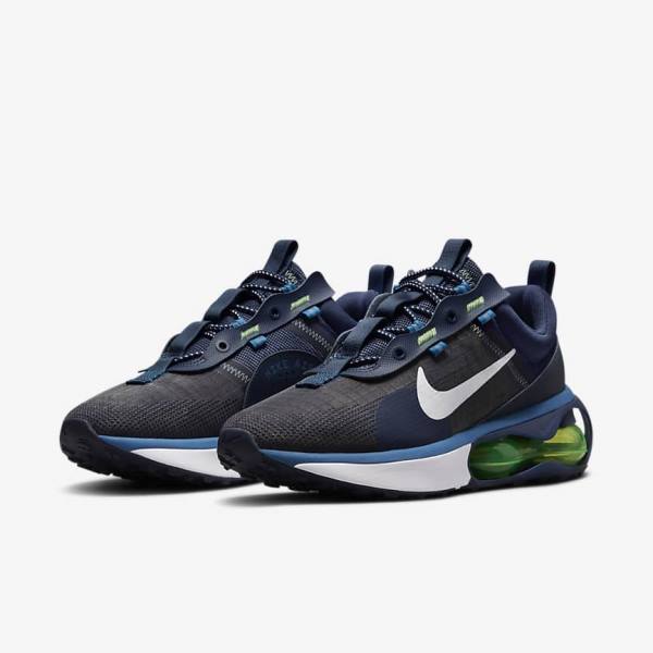 Scarpe Da Ginnastica Uomo Nike Air Max 2021 Ossidiana Verdi Chiaro Blu Bianche | NK189CUS