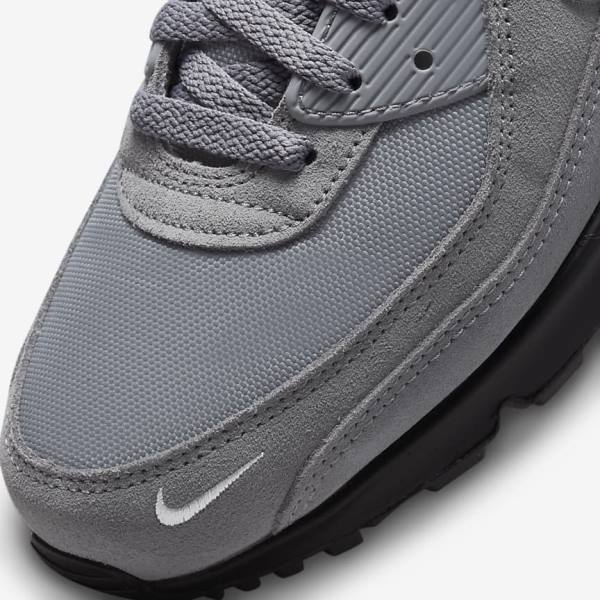 Scarpe Da Ginnastica Uomo Nike Air Max 90 Grigie Blu Chiaro Metal Argento Nere | NK195QEK