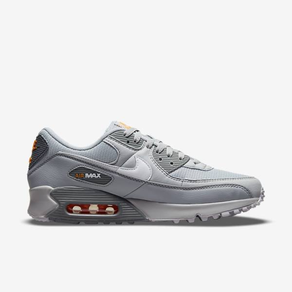 Scarpe Da Ginnastica Uomo Nike Air Max 90 Grigie Bianche | NK248XYL