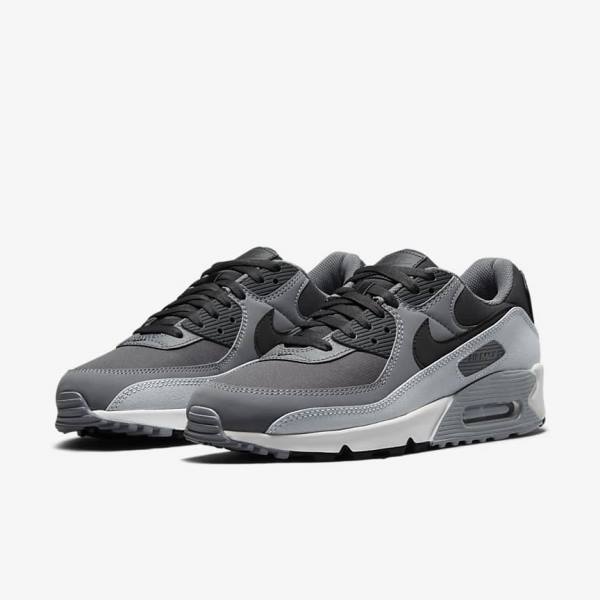 Scarpe Da Ginnastica Uomo Nike Air Max 90 Grigie Scuro Nere | NK267EOF