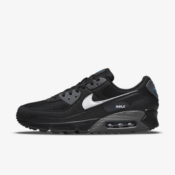 Scarpe Da Ginnastica Uomo Nike Air Max 90 Nere Grigie Bianche | NK295AOL