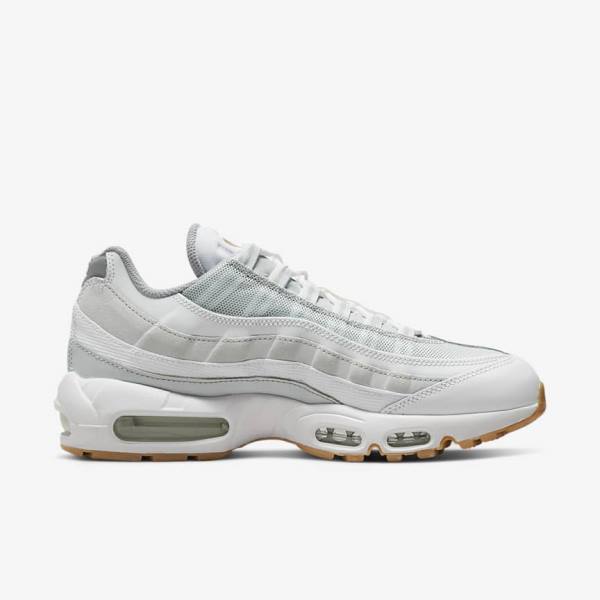 Scarpe Da Ginnastica Uomo Nike Air Max 95 Bianche Platino Grigie Gialle | NK317GMN