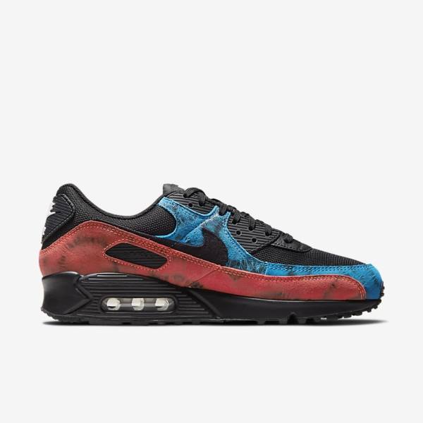 Scarpe Da Ginnastica Uomo Nike Air Max 90 Nere Blu Rosse Bianche | NK351FVO