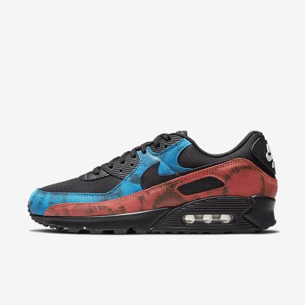 Scarpe Da Ginnastica Uomo Nike Air Max 90 Nere Blu Rosse Bianche | NK351FVO