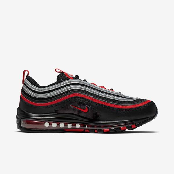 Scarpe Da Ginnastica Uomo Nike Air Max 97 Nere Metal Argento Rosse | NK403KVX