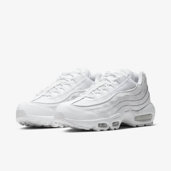 Scarpe Da Ginnastica Uomo Nike Air Max 95 Essential Bianche Grigie Bianche | NK420LXE