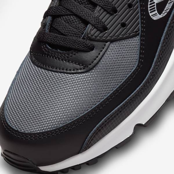 Scarpe Da Ginnastica Uomo Nike Air Max 90 Nere Arancioni Grigie Bianche | NK471SPX