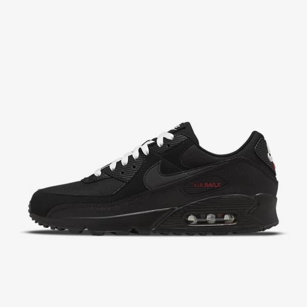 Scarpe Da Ginnastica Uomo Nike Air Max 90 Nere Rosse Bianche | NK493IKP