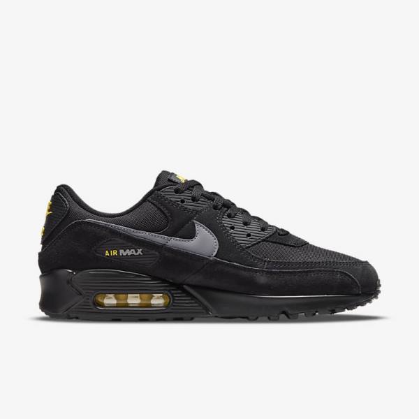 Scarpe Da Ginnastica Uomo Nike Air Max 90 Nere Gialle Metal Grigie | NK582RAS