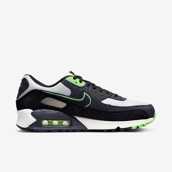 Scarpe Da Ginnastica Uomo Nike Air Max 90 SE Nere Verdi Bianche Ossidiana | NK635DQH