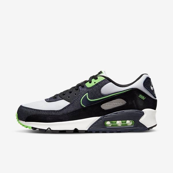 Scarpe Da Ginnastica Uomo Nike Air Max 90 SE Nere Verdi Bianche Ossidiana | NK635DQH