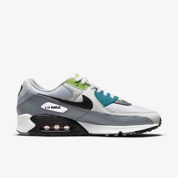 Scarpe Da Ginnastica Uomo Nike Air Max 90 Premium Bianche Grigie Nere | NK659KQL