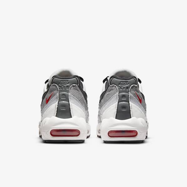 Scarpe Da Ginnastica Uomo Nike Air Max 95 Bianche Grigie Chiaro Rosse | NK845FBW