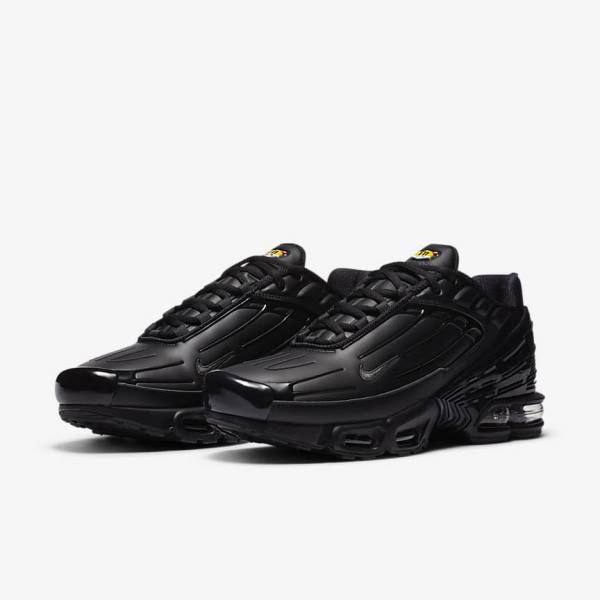 Scarpe Da Ginnastica Uomo Nike Air Max Plus 3 Pelle Nere Grigie Scuro | NK305IGF