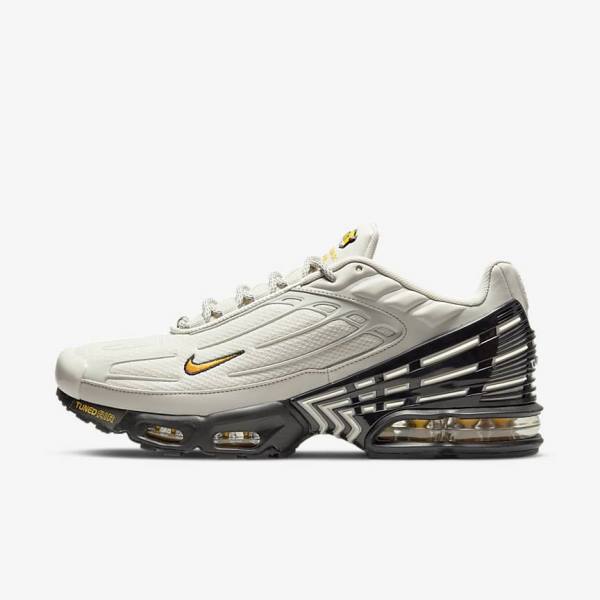 Scarpe Da Ginnastica Uomo Nike Air Max Plus 3 Beige Chiaro Nere Argento Oro | NK795RMA