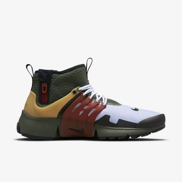 Scarpe Da Ginnastica Uomo Nike Air Presto Mid Utility Grigie Scuro Verdi Nere | NK672YMV