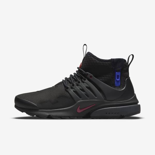 Scarpe Da Ginnastica Uomo Nike Air Presto Mid Utility Nere Grigie Scuro Blu Rosse | NK753LWV