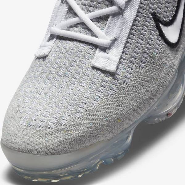 Scarpe Da Ginnastica Uomo Nike Air VaporMax 2021 FK Bianche Nere Metal Argento | NK071VDY