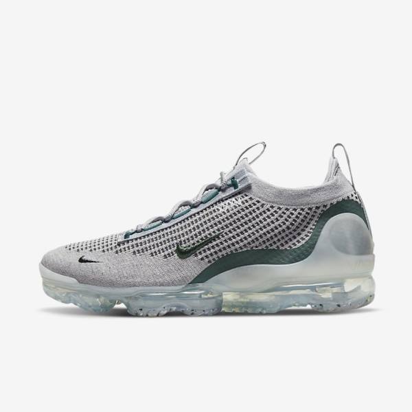 Scarpe Da Ginnastica Uomo Nike Air VaporMax 2021 FK SE Beige Chiaro Metal Argento Verde Acqua Scuro | NK795ART