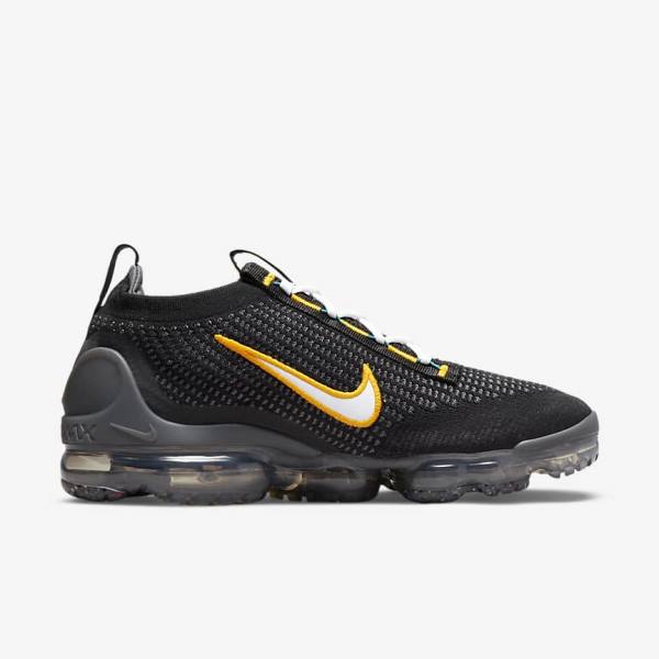 Scarpe Da Ginnastica Uomo Nike Air VaporMax 2021 FK Nere Oro Grigie Scuro Bianche | NK971MOG