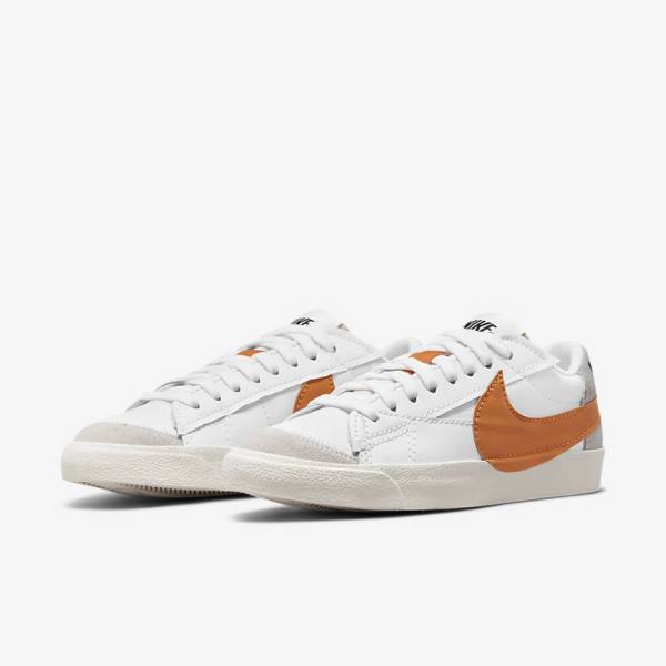 Scarpe Da Ginnastica Uomo Nike Blazer Low 77 Jumbo Bianche Grigie Arancioni | NK235XOZ