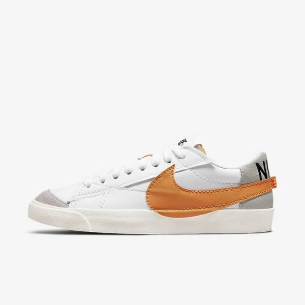 Scarpe Da Ginnastica Uomo Nike Blazer Low 77 Jumbo Bianche Grigie Arancioni | NK235XOZ