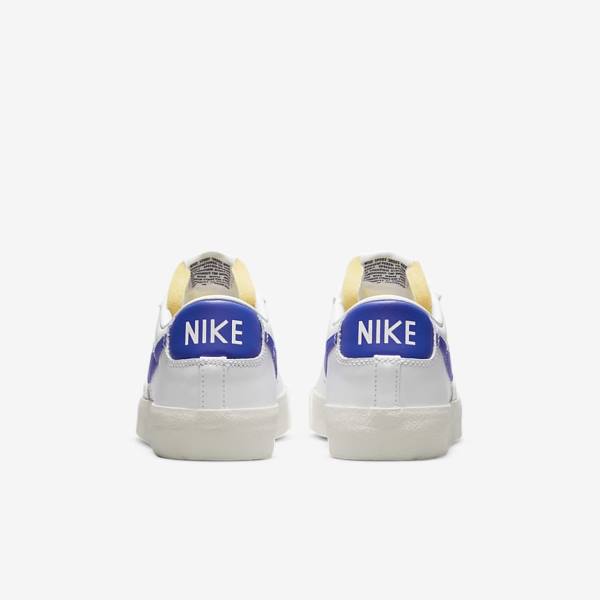 Scarpe Da Ginnastica Uomo Nike Blazer Low 77 Vintage Bianche Blu Reale | NK820ACX