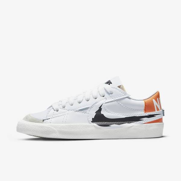 Scarpe Da Ginnastica Uomo Nike Blazer Low 77 Jumbo Bianche Arancioni Nere | NK872DPZ