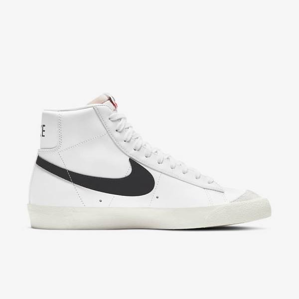 Scarpe Da Ginnastica Uomo Nike Blazer Mid 77 Vintage Bianche Nere | NK105LEO