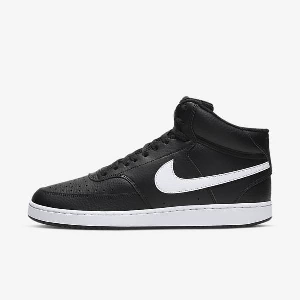 Scarpe Da Ginnastica Uomo Nike Court Vision Mid Nere Bianche | NK295VEO