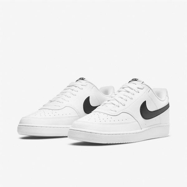 Scarpe Da Ginnastica Uomo Nike Court Vision Low Next Nature Bianche Nere | NK682HXA