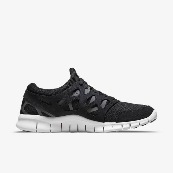 Scarpe Da Ginnastica Uomo Nike Free Run 2 Nere Grigie Scuro Bianche | NK154EDU