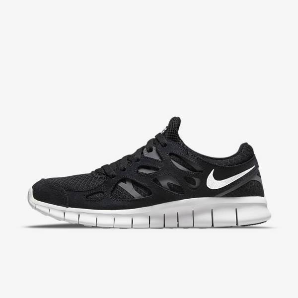 Scarpe Da Ginnastica Uomo Nike Free Run 2 Nere Grigie Scuro Bianche | NK154EDU