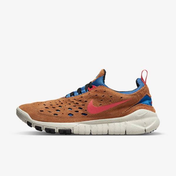 Scarpe Da Ginnastica Uomo Nike Free Run Trail Blu Crema Chiaro Rosse | NK281MXW