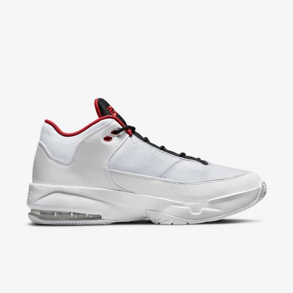 Scarpe Da Ginnastica Uomo Nike Jordan Max Aura 3 Bianche Platino Nere Rosse | NK027ICJ