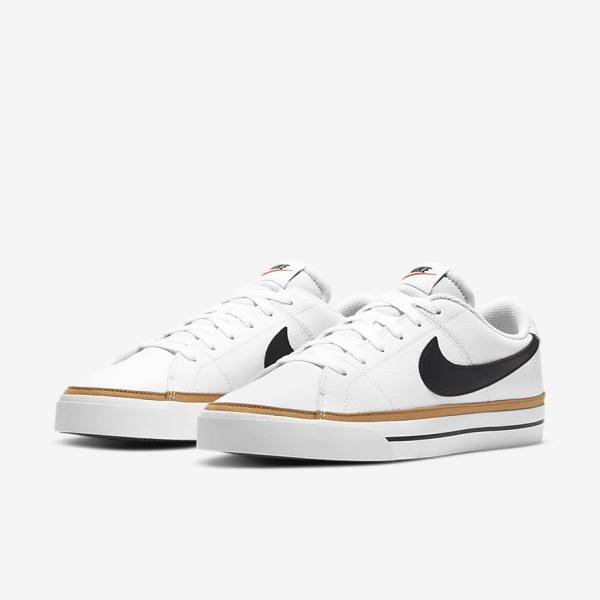 Scarpe Da Ginnastica Uomo Nike NikeCourt Legacy Bianche Marroni Chiaro Nere | NK716BGR