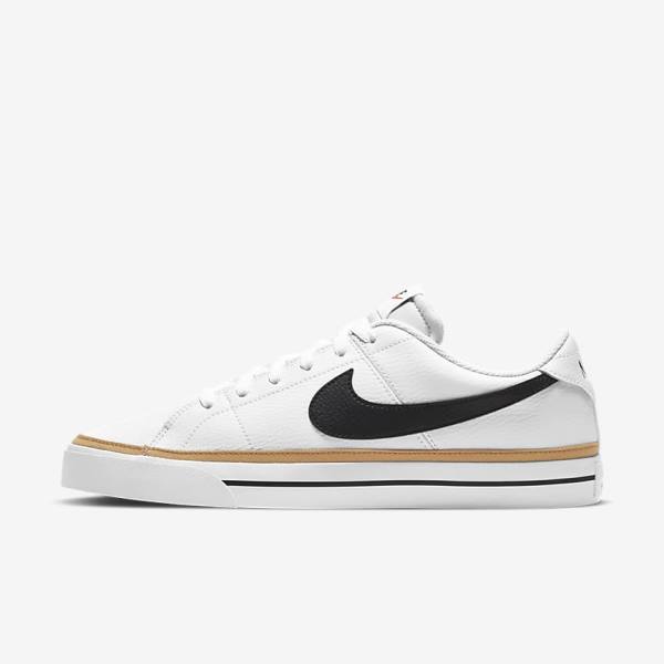 Scarpe Da Ginnastica Uomo Nike NikeCourt Legacy Bianche Marroni Chiaro Nere | NK716BGR