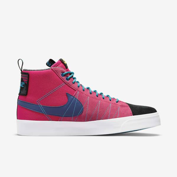 Scarpe Da Ginnastica Uomo Nike SB Zoom Blazer Mid Premium Rosa Blu Blu Reale Blu | NK108LED